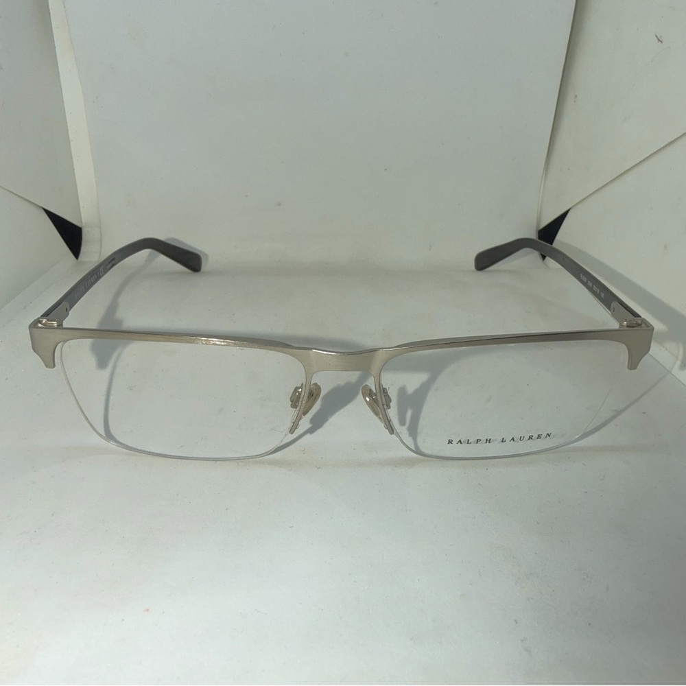 Ralph Lauren Silver Metal Rectangular Glasses Wit… - image 5